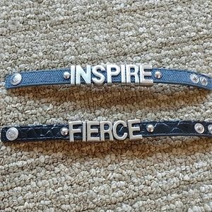 INSPIRE and FIERCE Adjustable Bracelets